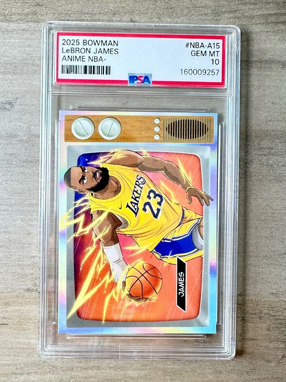 LeBron James 2025 Topps Anime #A15 Gem Mint 10 Novelty Basketball Card. Lakers.
